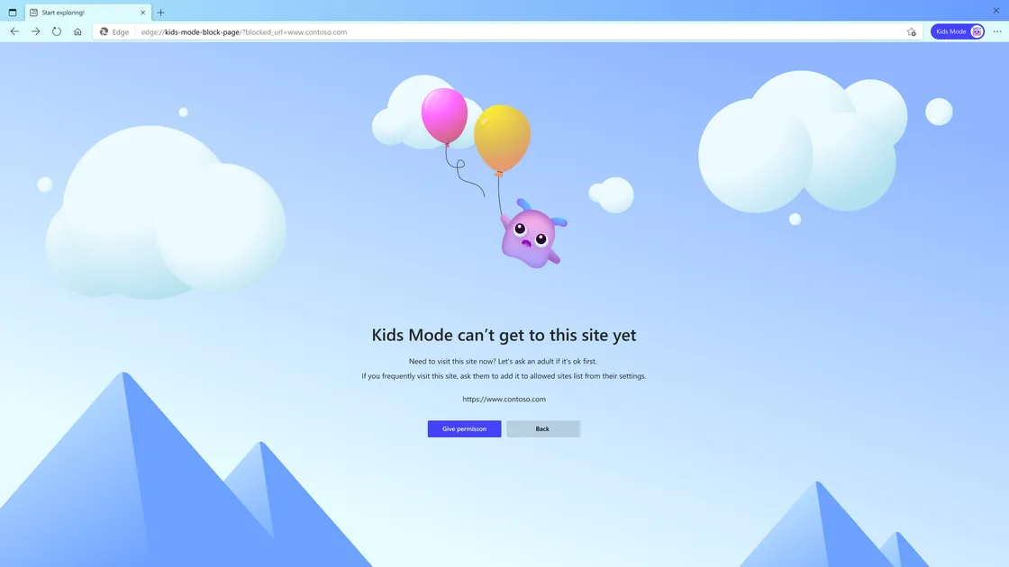 Edge 浏览器新增全新儿童模式 点击头像即可切换截图