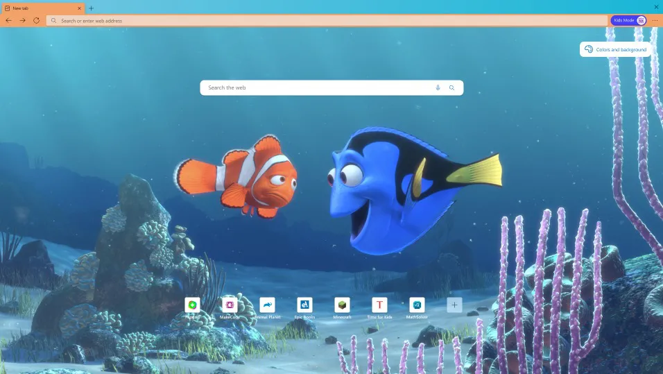 Edge 浏览器新增全新儿童模式 点击头像即可切换截图