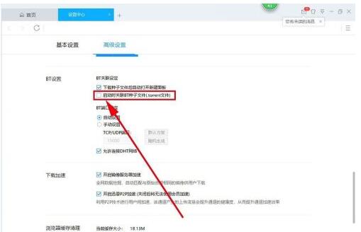 迅雷9如何默认自动识别并关联bt种子文件?迅雷9自动识别关联bt种子文件方法截图