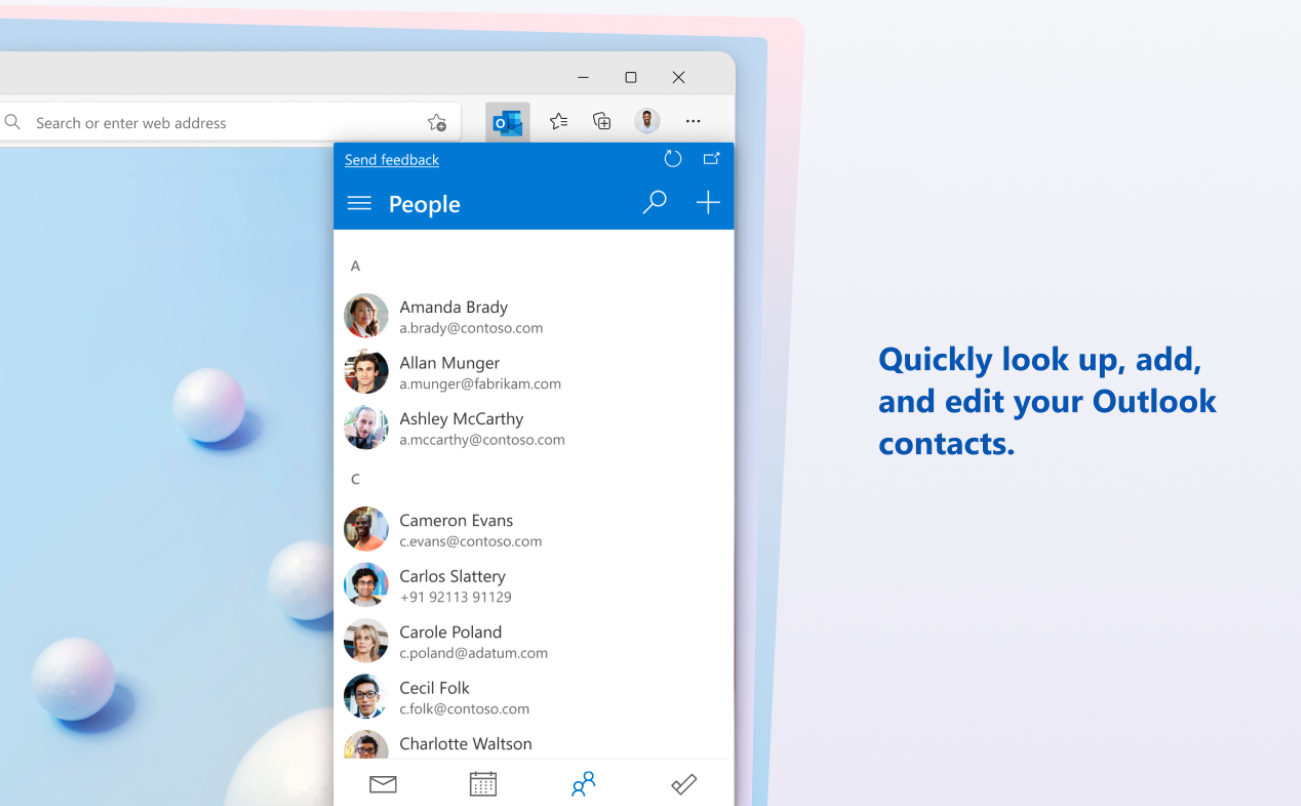 Edge 浏览器插件商店上架 Outlook 插件预览版 新增悬浮窗管理邮件截图