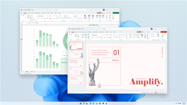 微软官宣 Windows Office 重大视觉更新 适配 Windows 11 预览版截图
