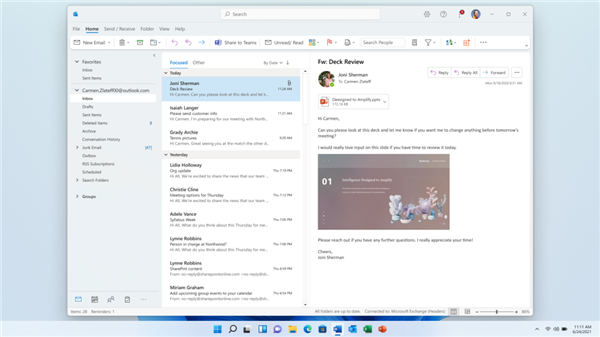 微软官宣 Windows Office 重大视觉更新 适配 Windows 11 预览版