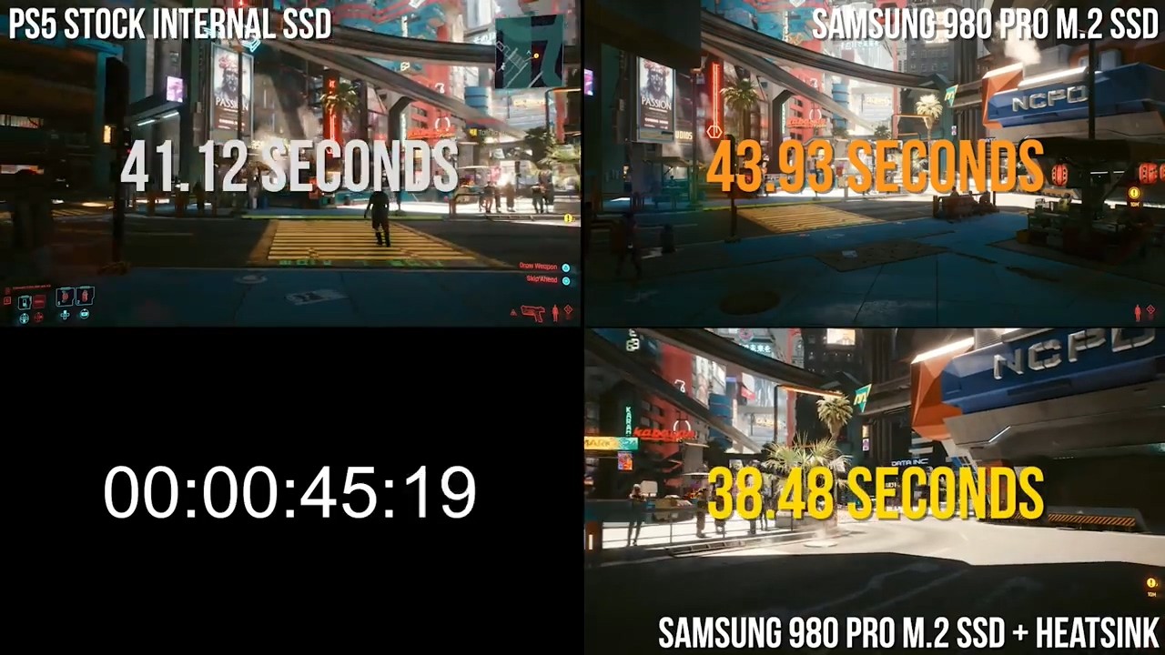三星980 Pro游戏载入和传输稍优于PS5内置SSD截图