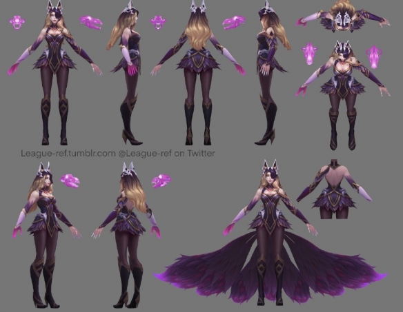 《英雄联盟》“魔女”系列皮肤建模展示 艾希/蛇女/阿狸/伊芙琳等截图