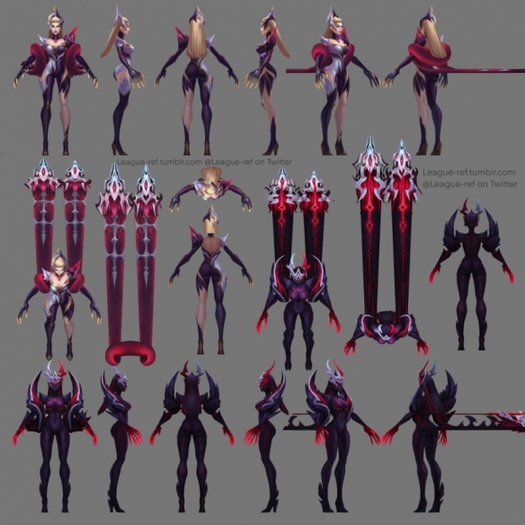 《英雄联盟》“魔女”系列皮肤建模展示 艾希/蛇女/阿狸/伊芙琳等截图