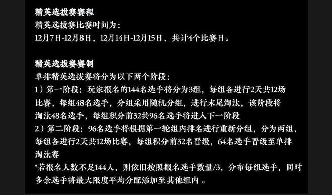 永劫无间世界冠军赛中国赛区规则是什么？永劫无间世界冠军赛中国赛区赛制奖金介绍截图