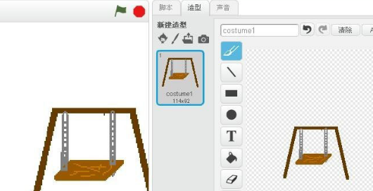 scratch荡秋千动画怎么制作?scratch设计秋千造型编程方法介绍