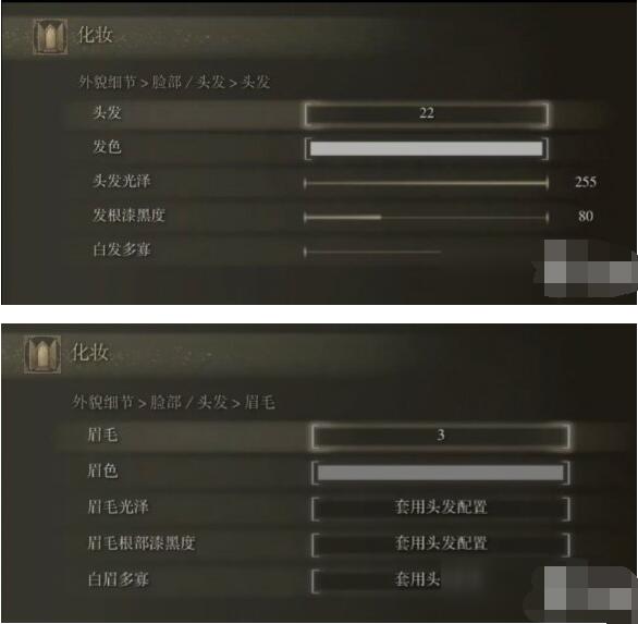 艾尔登法环银发美女怎么捏脸?艾尔登法环银发美女捏脸数据分享截图