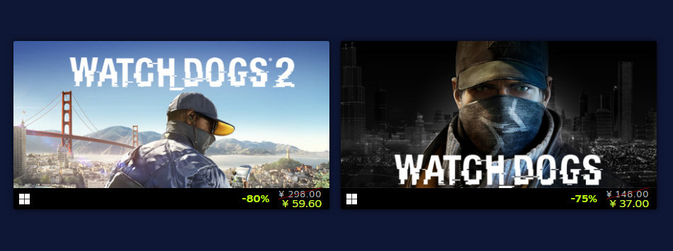 Steam开启育碧专场优惠活动 最高优惠80%截图