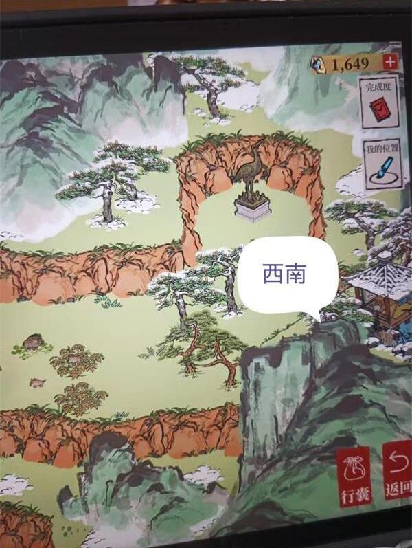 江南百景图怎么转动铜鹤雕像方向？江南百景图转动铜鹤雕像方向方法截图