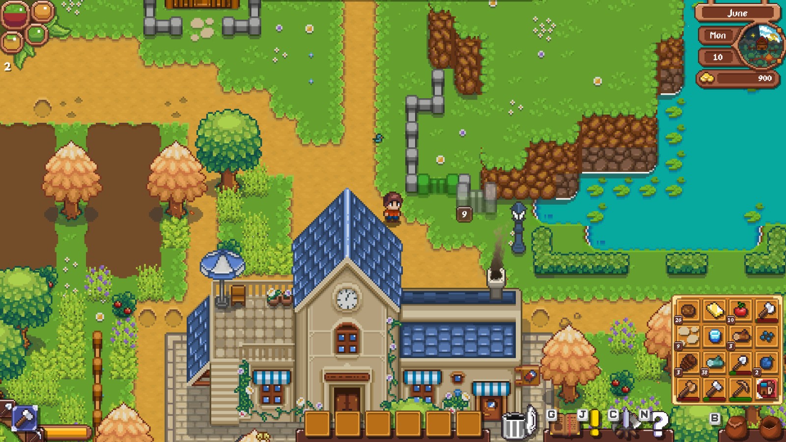 农业建造游戏《像素郡物语》现已上架Steam 预计明年发售截图