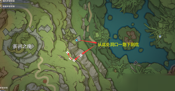 原神月莲在哪里采集?原神月莲采集路线图截图
