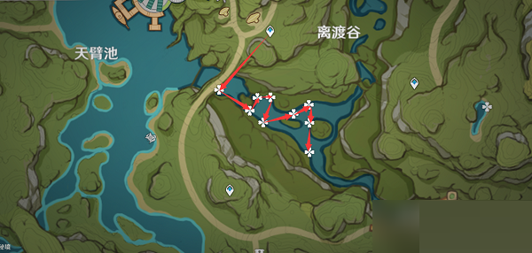 原神月莲在哪里采集?原神月莲采集路线图截图