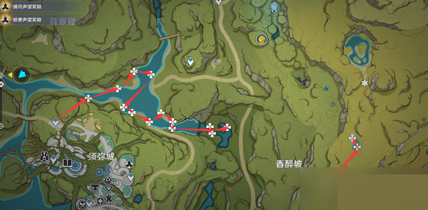 原神月莲在哪里采集?原神月莲采集路线图截图