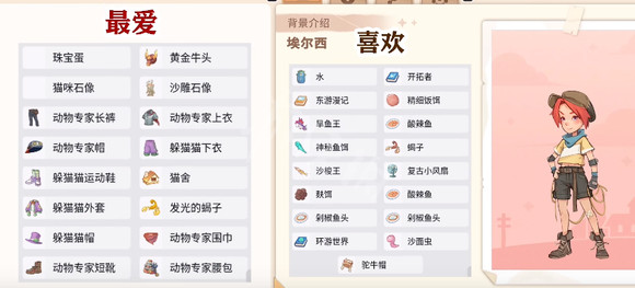 沙石镇时光埃尔希喜好是什么?沙石镇时光埃尔希喜好介绍