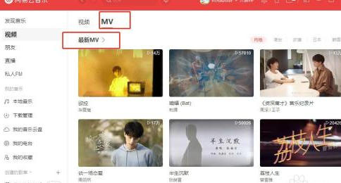 网易云音乐怎么看MV？网易云音乐看MV的操作方法截图