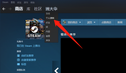 Steam怎样打开个人资料?Steam打开个人资料的方法截图