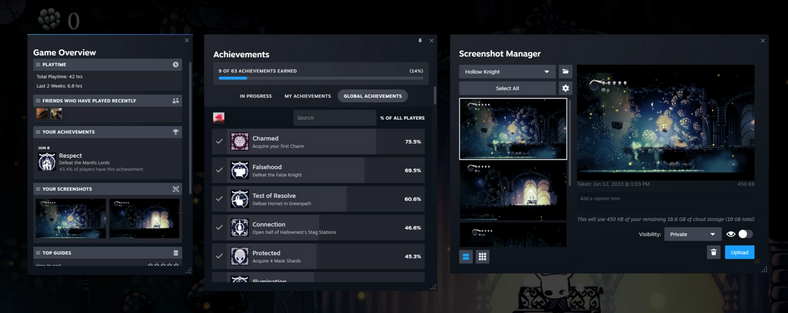 Steam桌面客户端已更新：新增笔记、在游戏中固定窗口功能截图