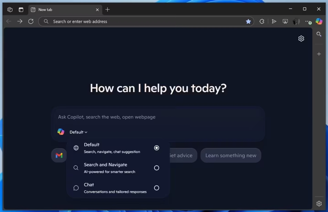 Edge 浏览器新标签页升级：AI 智能助手上线，答疑解惑更轻松截图