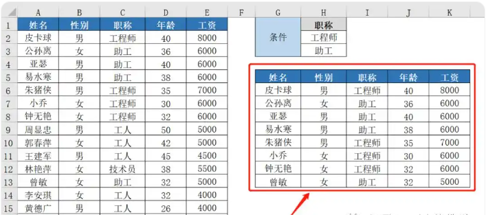 Excel高级筛选怎么用 Excel高级筛选的使用方法截图