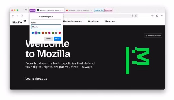 Firefox 137稳定版上线：新增标签分组、PDF签名及地址栏计算器功能截图