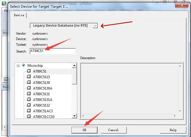 keil c51怎么添加芯片？keil c51添加芯片的操作步骤截图