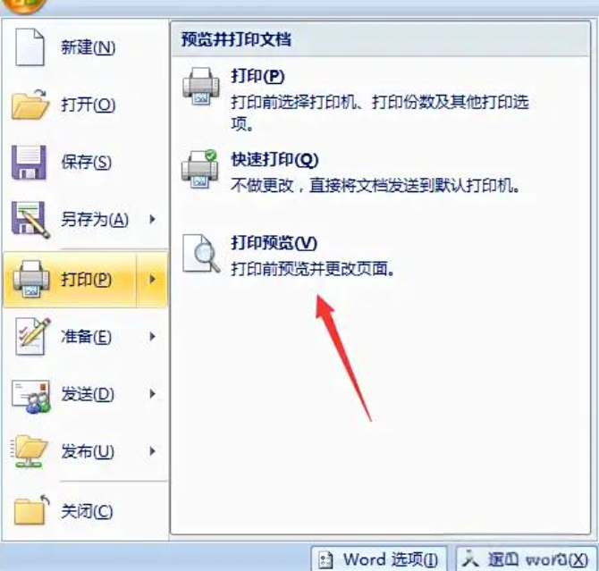 word2007怎么打印文档？word2007打印文档的步骤截图