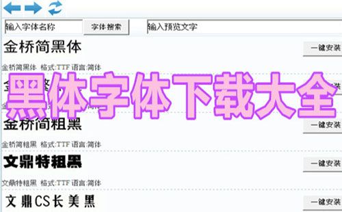 黑体字体